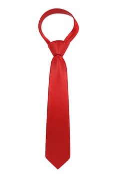 Silk necktie. 3d illustration isolated on white background