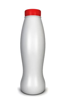 Yogurt bottle. 3d illustration isolated on white background