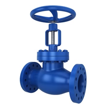 Metal valve. 3d illustration isolated on white background