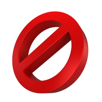 Warning sign. 3d illustration isolated on white background