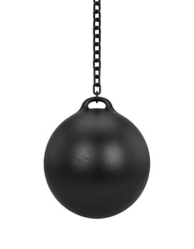 Wrecking ball. 3d illustration isolated on white background