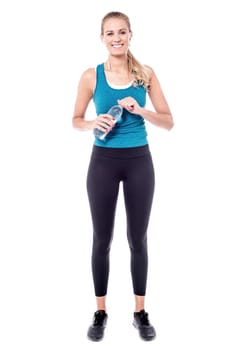 Fitness woman in sporty gym clothing