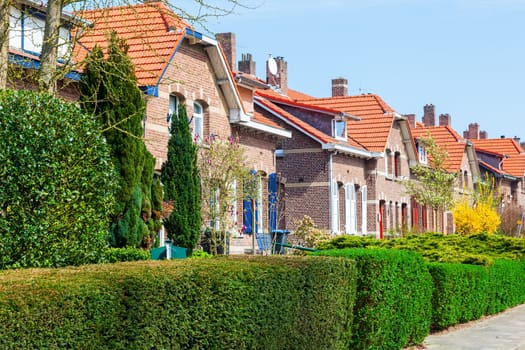 old residential buildings in Heerlen, The Netherlands