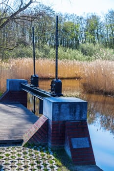 river barrier at a channel in The Netherlands