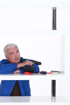 craftsman making a furniture