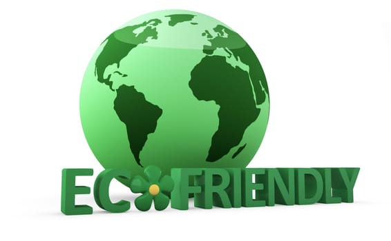 Eco Friendly Concept.  (3D Render)