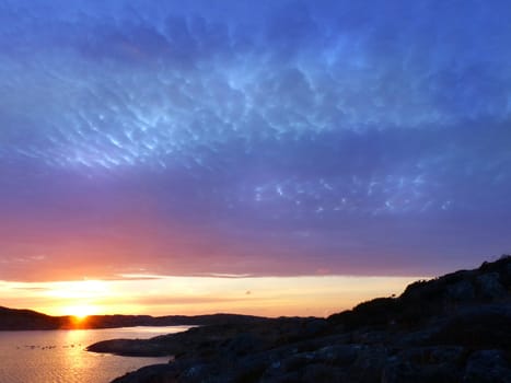 Sunset in the bay