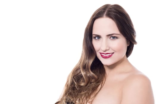 Beauty portrait of a woman looking at camera