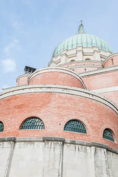 The architecture of the Church War Memorial in Udine Italy