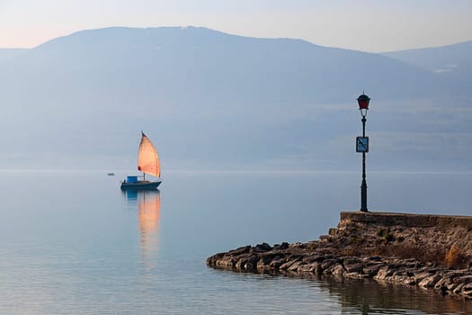 Evening atmosphere at Lake Neuchatel