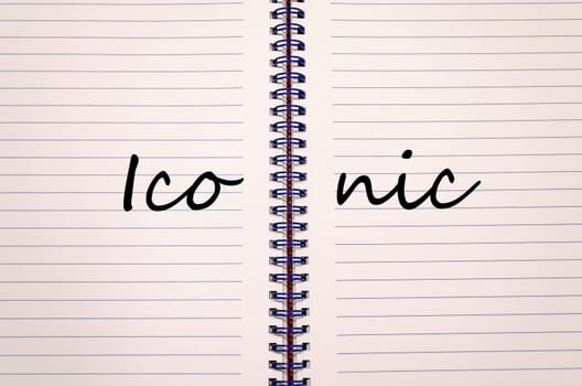 Iconic text concept write on notebook