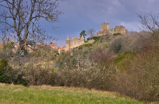 the town of Brancion in Burgundy- the town and castle Brancion in Burgundy,France