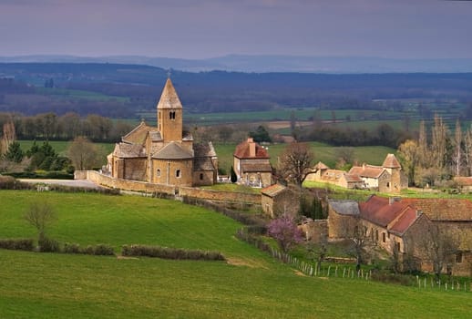 Village La Chapelle-Sous-Brancion in Burgundy- the village La Chapelle-Sous-Brancion in Burgundy,France