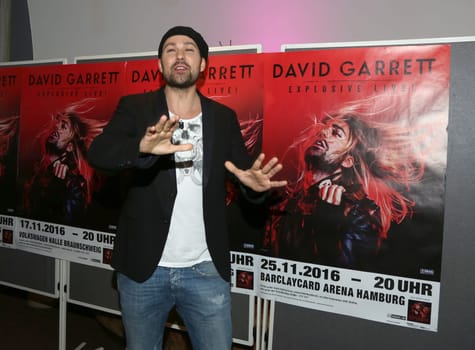 David Garrett at the press conference of his Tour Explosive Live at the East Hotel Hamburg on 16.03.2016