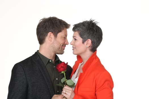 Mickey Hardt and Cheryl Shepard . ARD-Telenovela " Red Roses "" Photocall at the Briese Studio Hamburg on 18.04.2016"