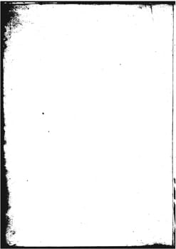 Black grunge border on a white background