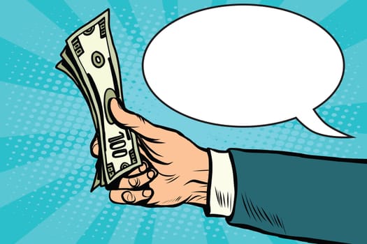 Cash dollars money Finance retro vector pop art retro style