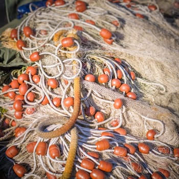 Fishing nets out to dry ,Marano Italy
