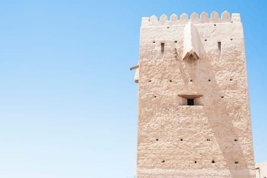 Al Shandagah Watch Tower in Al Shindagha heritage village , Dubai.