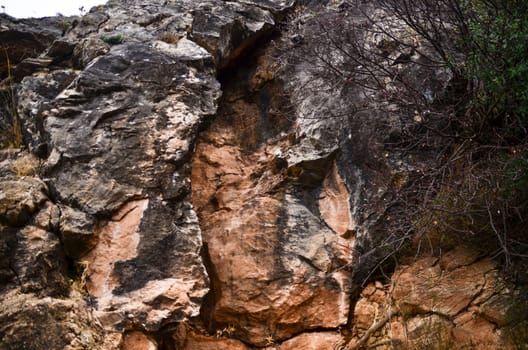 natural texture of stone on a rocky surface