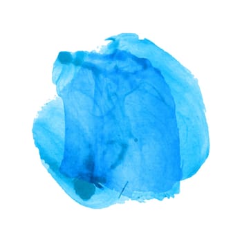 Bright sky blue vector brush paint stains