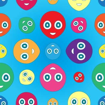 smiley seamless pattern for children background made in vector