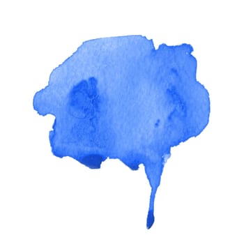 Wet blue watercolour painting for stylish backdrop.