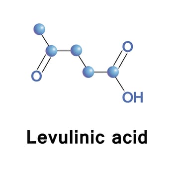 Molecular structure of levulinic acid, is classified as a keto acid