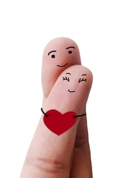 Happy couple peace