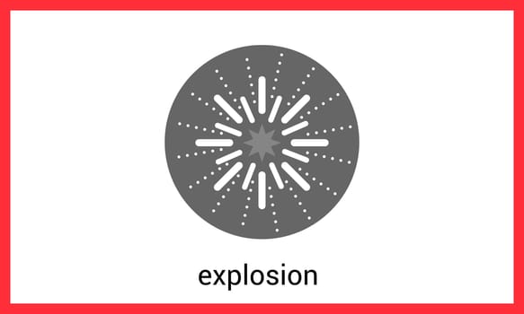 Explosion contour outline vector icon. Detonate linear pictogram