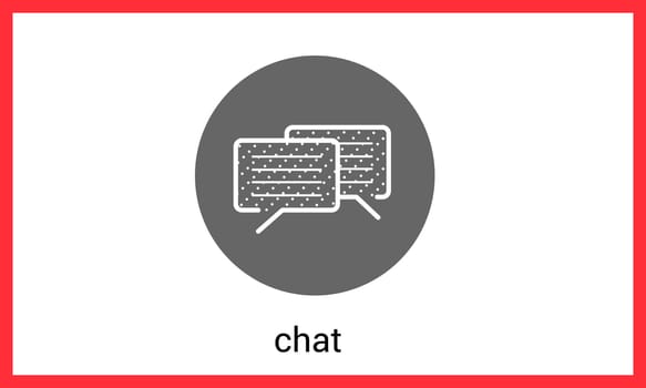 Chat contour outline vector icon. Dialog linear sign.