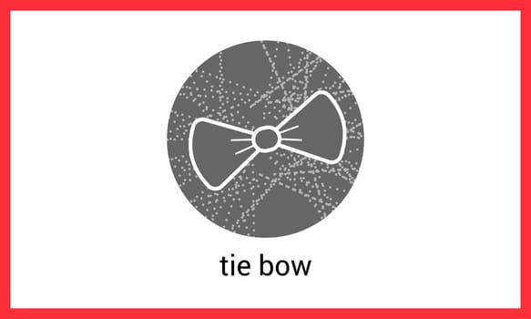 Bow tie contour outline vector eps icon