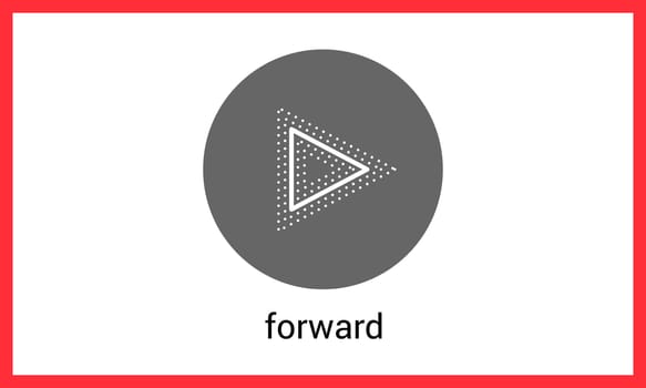 Forward button contour outline vector icon. Arrow right linear pictogram