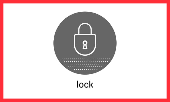 Padlock contour outline vector icon. Lock linear pictogram