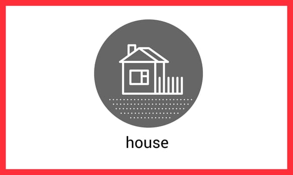 House building contour outline vector icon. Home linear pictogram