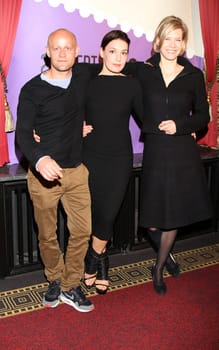 Norbert Himmler ( ZDF program director ) Juergen Vogel,Nicolette Krebitz and Ina Weisse ,Filmfest 2013 in Hamburg with the film - Die Flut ist puenktlich - im Passage Kino