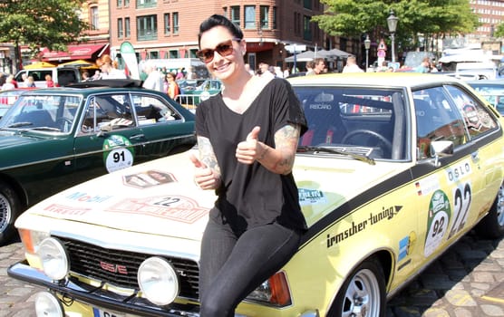 Rally Hamburg-Berlin-Klassik 2014 at the Hamburg Fish Market ,28.08.2014
