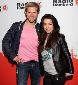 Paul Janke and Fernanda Brandao at Radio Hamburg Studio