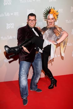 Dennis Schick and Jean Rogers at the Bonprix fashion show in Hamburg