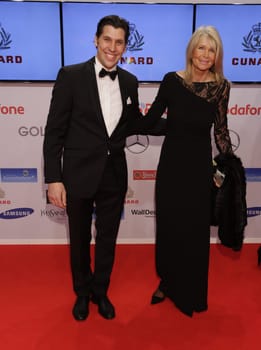 Susanne Kowalke with son Benny at the Golden Camera 2015