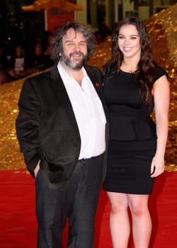 Peter Jackson with daughter Katie ,The Hobbit Smaugs Einoede: Middle-earth guest at Berlin- Sony Center ,09.12.2013