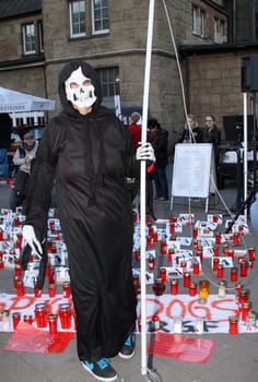 Hamburg - Nationwide demonstrations and vigils in Germany and Staedten in Europe on 08.03.2014 against the toting of the Romanian street dogs