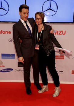 Olly Murs and Jutta Rottmann at the Golden Camera 2015 in Hamburg