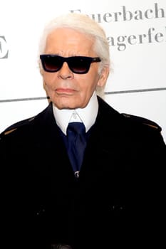 Karl Lagerfeld ,Private View &quot  Feuerbach's Muses - Lagerfelds Models &quot  at Galerie der Gegenwart Hamburg,22.02.2014