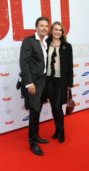 Hardy Krueger and Andrea Luedke at the Zulu premiere in Hamburg