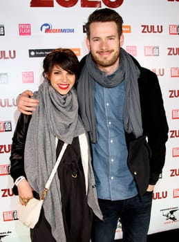 Johannes Strate with wife at the Zulu premiere in Hamburg