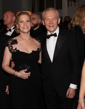Cornelia Poletto and Ruediger Grube at the Press Ball 2014 in Hamburg