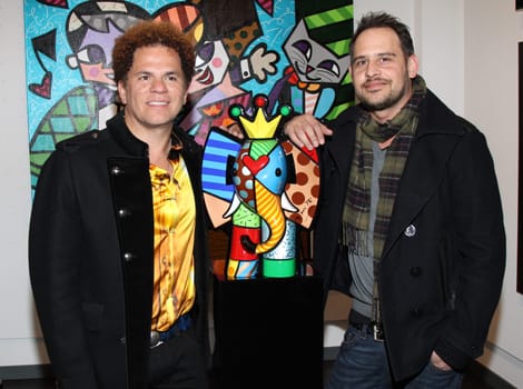 Romero Britto and Moritz Bleibtreu - PopArt exhibition at Galerie Mensing