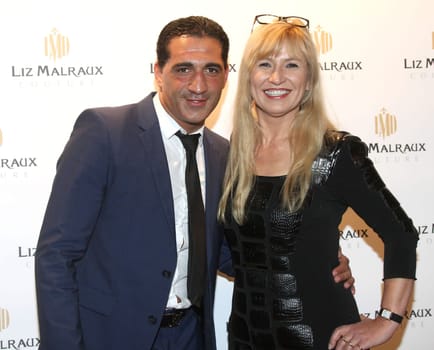 Ismail Oezen and Liz Malraux at Liz Malraux's fashion show in Hamburg