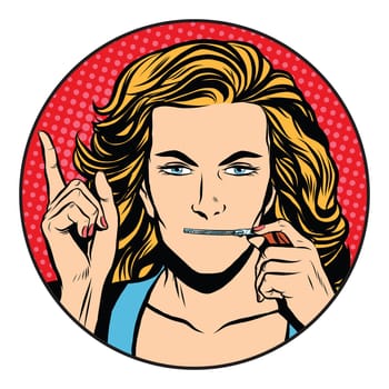 silence girl mouth over zipper closure pop art retro style. The secret of the company. State secret. Silence and mystery